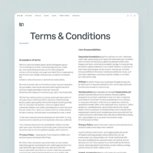 Terms & Conditions